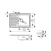 KSS-7850R Мойка из нержавеющей стали KAISER 780x500*180